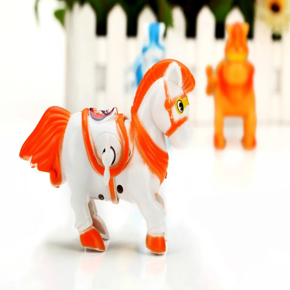 

1Pc Kids Classic Wind Up Clockwork Toys RunninMovinHorse Retro Clockwork Plastic Gift