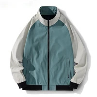 2021 new spring autumn fashion cool jacket men korean stand zipper polyester simple casual streetwear sport jackets men
