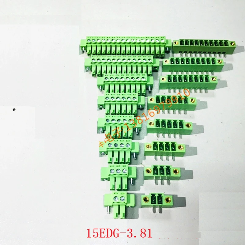 3 81 мм шаг PCB Винтовые клеммные колодки с фланцем штекер + прямоугольный штырь |