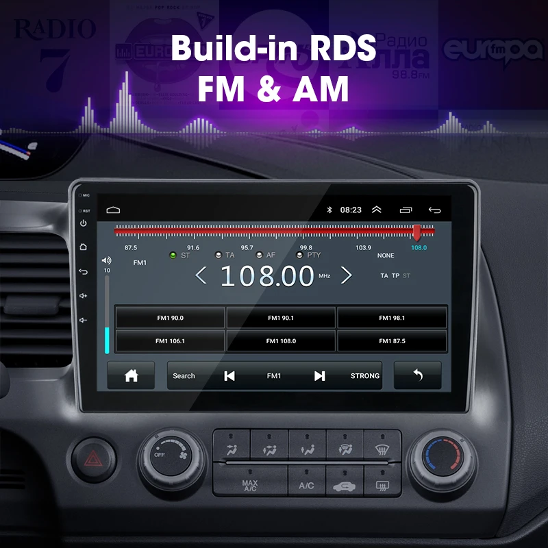 JMCQ 10 &quotDSP для Honda Civic 2005-2011 автомобильное радио 4G Wifi Android плеер GPS Bluetooth Мультимедиа