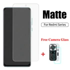 Защитное стекло для экрана и камеры Xiaomi Poco F3 X3 NFC F2 Pro M3 Redmi Note 10 8 9 Pro 9S 8T 9T 9A, матовое закаленное стекло