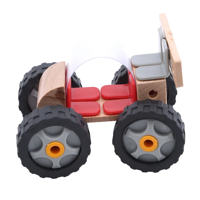 Детская четырехколесная деревянная сборка для мальчиков, детская игрушка для мотоцикла, простая деформационная игрушка для автомобиля, по... от AliExpress WW