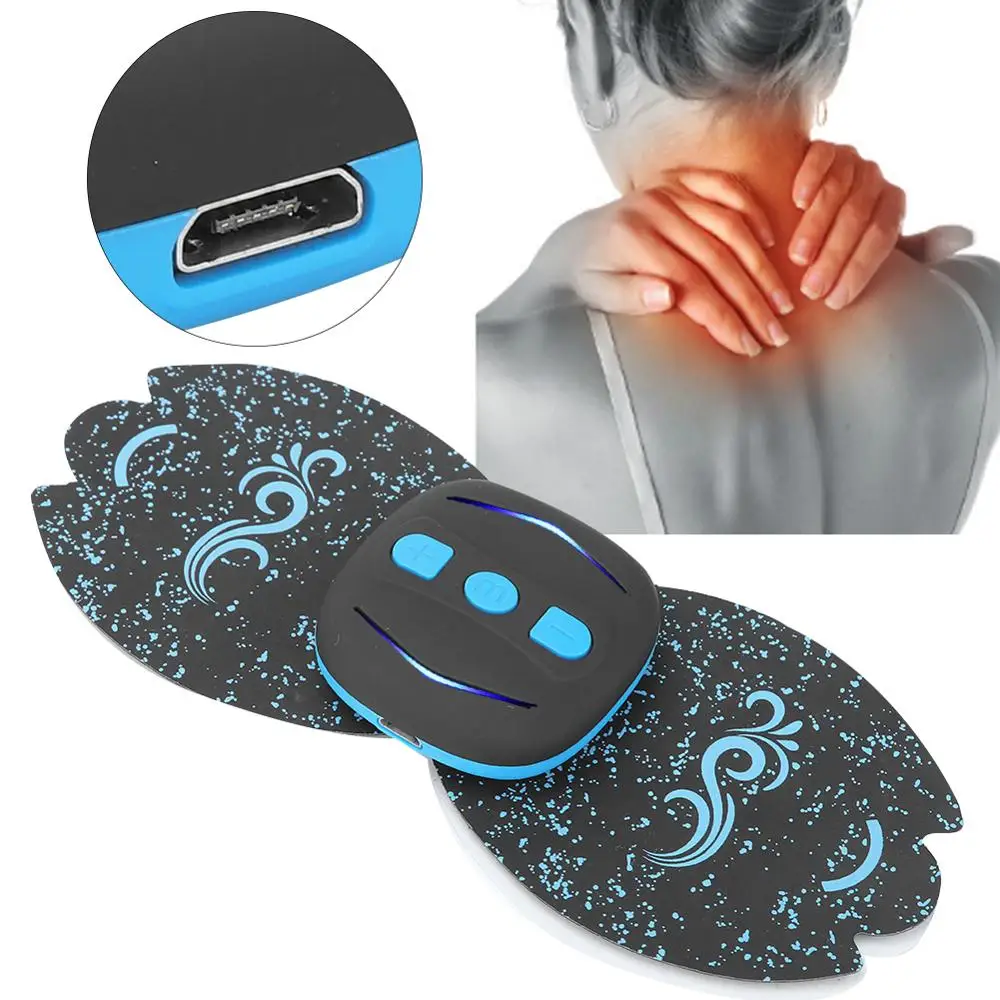 Электрический мини массажер для шеи и спины низкочастотная импульсная терапия