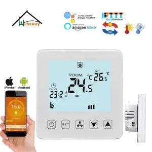 HESSWAY TUYE Голосовое управление с помощью вентилятор для мобильного телефона спирали Wi-Fi термостат 4 трубки для iOS и Android Google Home