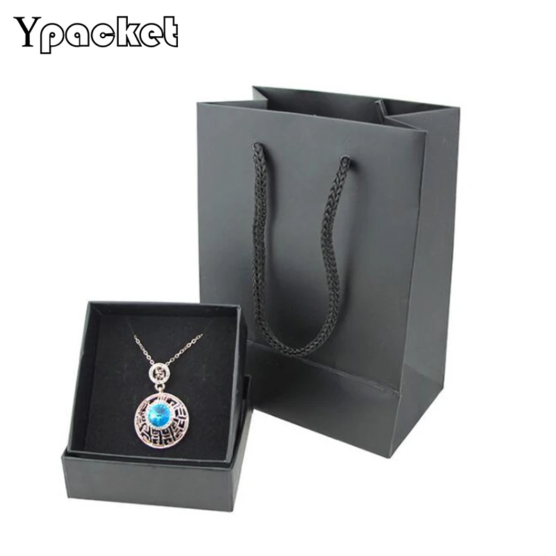 

20 Set Bags For Jewelry Black Jewelry Gift Packaging Bag Jewelry Sets Handle Bag Jewelry Organizer Bag 11.5x15.5x7cm