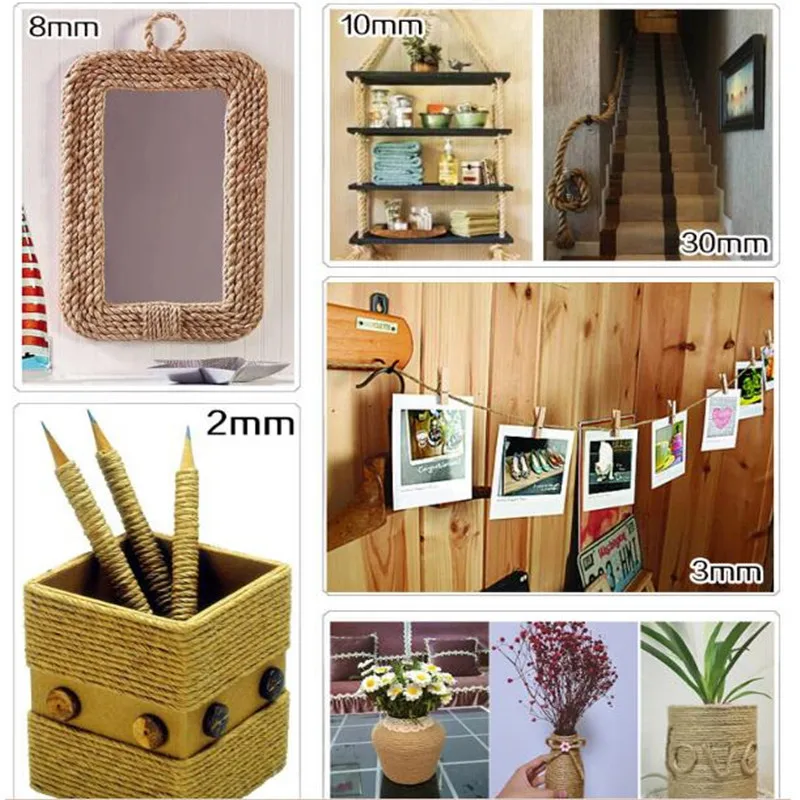 Sisal Cat Scratching Rope DIY 20M Home Decoration HempTwisted Cord String Desk Legs Binding | Обустройство дома