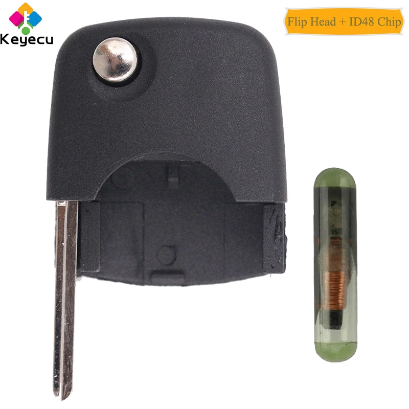 Запасной складной чехол KEYECU для дистанционного ключа-пульта с чипом ID48 Audi TT A2 A3 A4