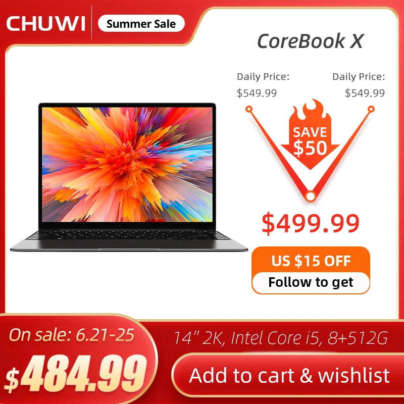 Billig Laptop CHUWI CoreBook X, 14