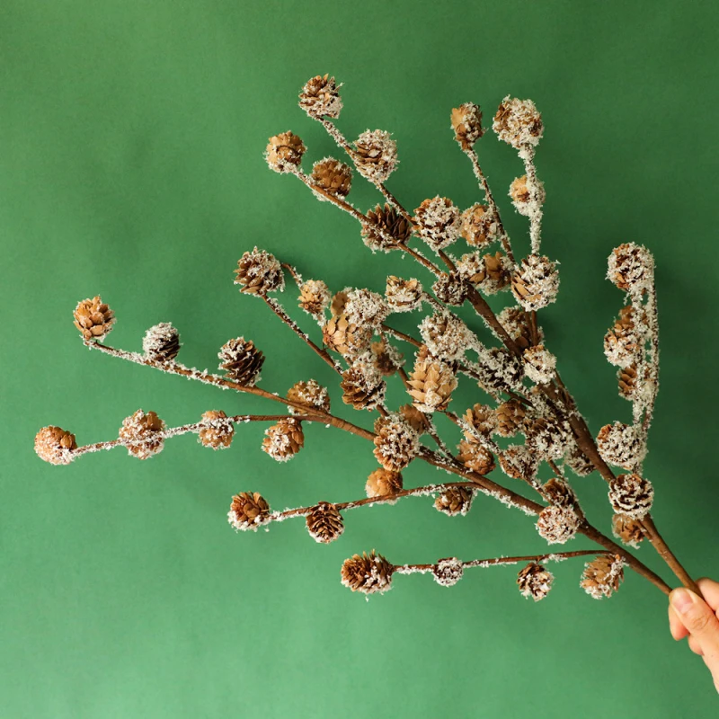 

1PC Simulation Christmas Pinecone Branch Artificial Flower For Xmas Home Party Decor Ornaments DIY Supplies