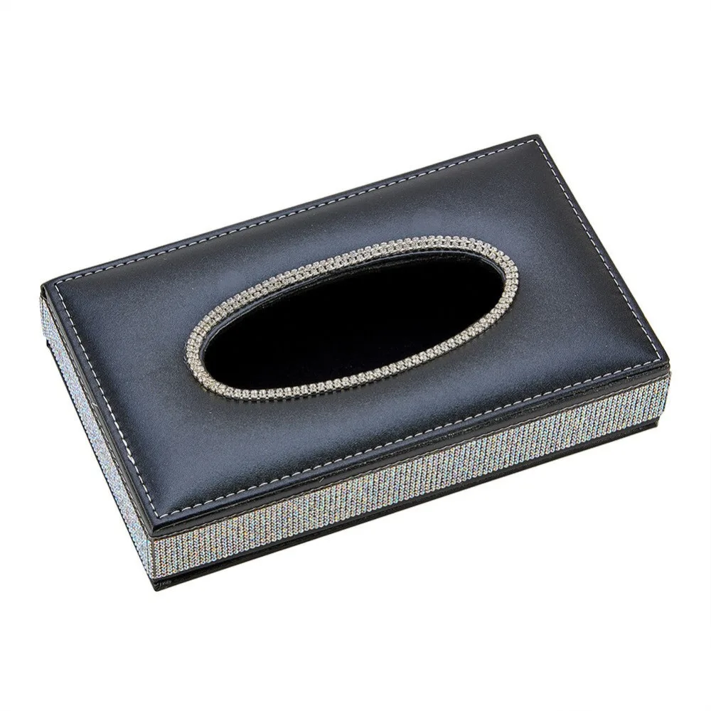 Домашний автомобильный подлокотник из искусственной кожи стразы блестящая