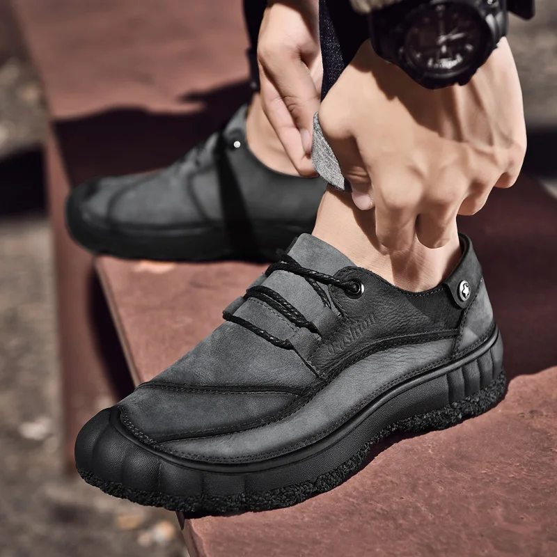 

Casual Sneakers Men Men Casual Leisure Shoes Black Leather Mens Sneakers Sport Men's For Shoe Man Fashion Sneaker Causal
