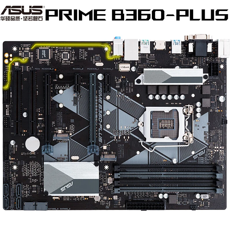 Материнская плата Asus PRIME B365 PLUS Intel B360/LGA 1151 DDR4 HDMI M.2 Socket ATX Gigabit LAN USB 3 1 для процессора