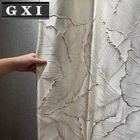 Роскошные тисненые Золотые Нитки, листья, бежевые занавески, высокоточные жаккардовые тканевые занавески для гостиной, спальни, виллы, домашний декор