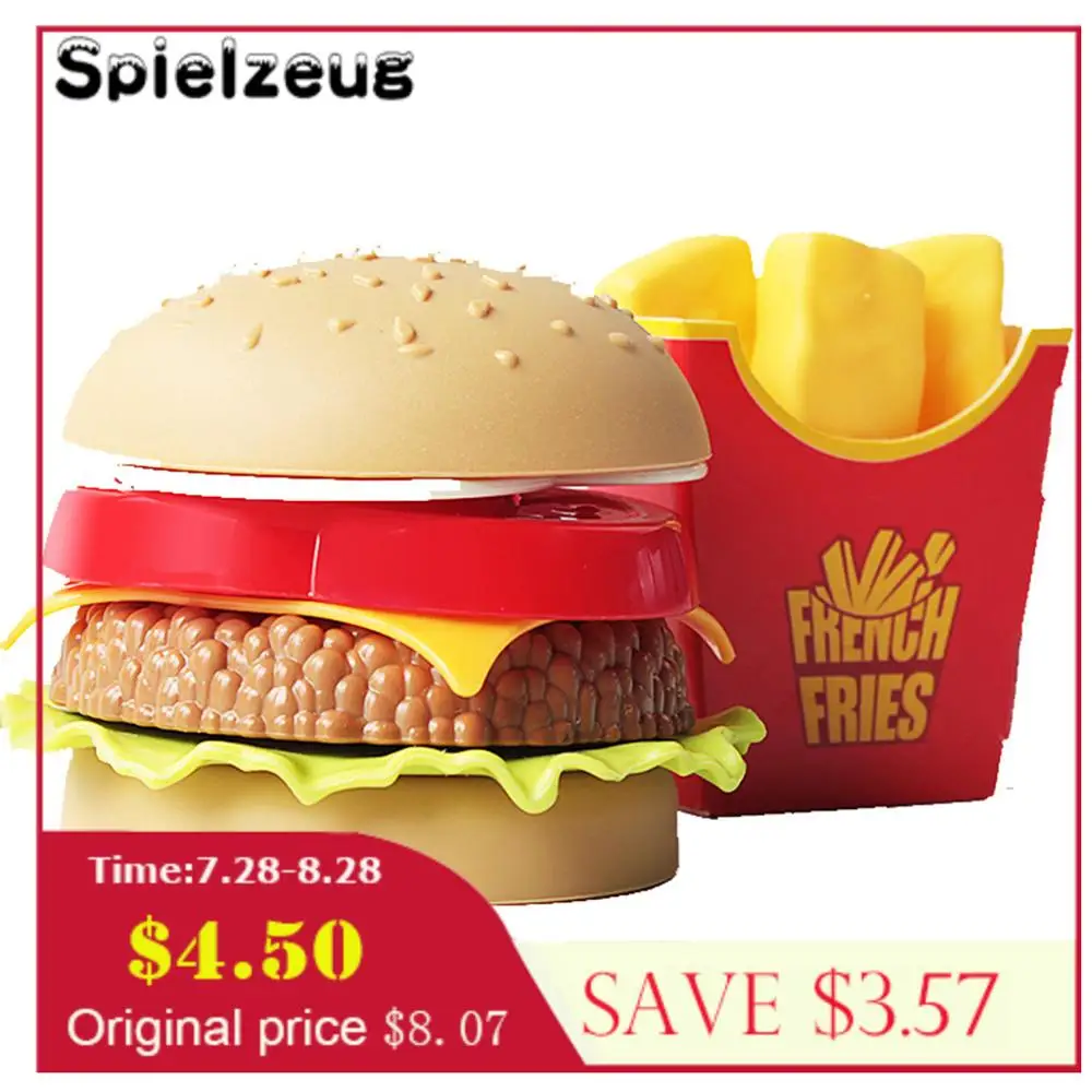 Высококачественная пластиковая игрушка для бургеров фаст фуда роскошный ужин