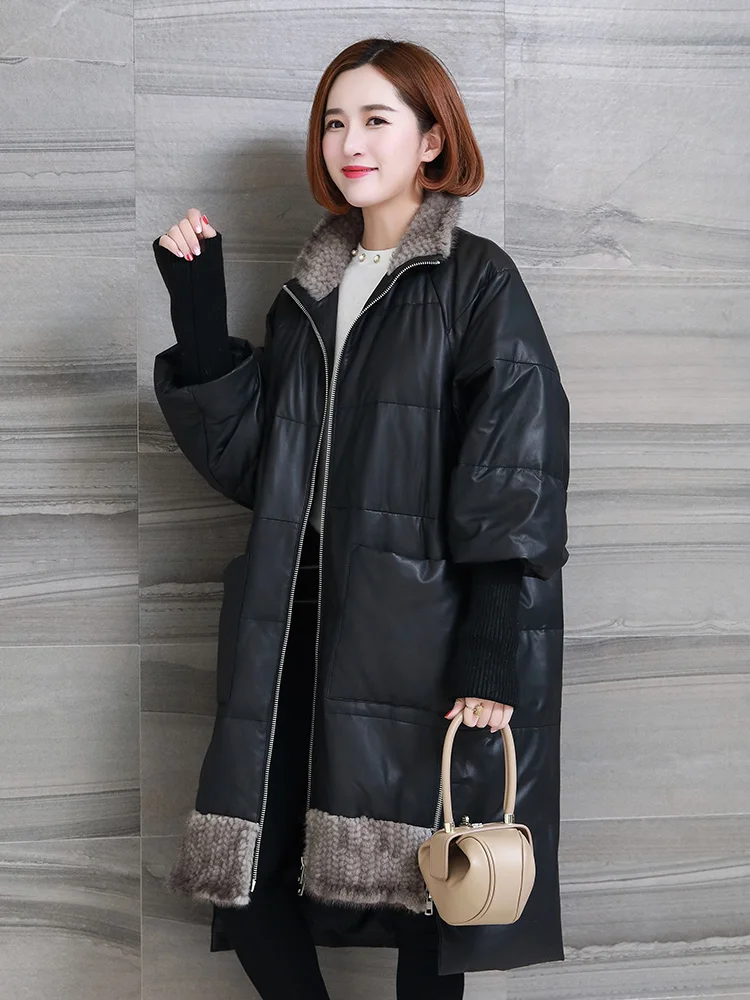 Real Fur Coat Genuine Leather Jacket Sheepskin Autumn Winter Jackt Women Clothes 2020 Korean Mink Down Coats ZT1438 | Женская одежда