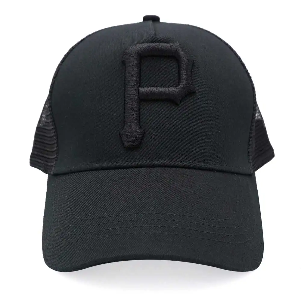 

Letter P Logo 3D Embroidery Patch Vintage Baseball Hat Mesh Solid Foam Trucker Cap