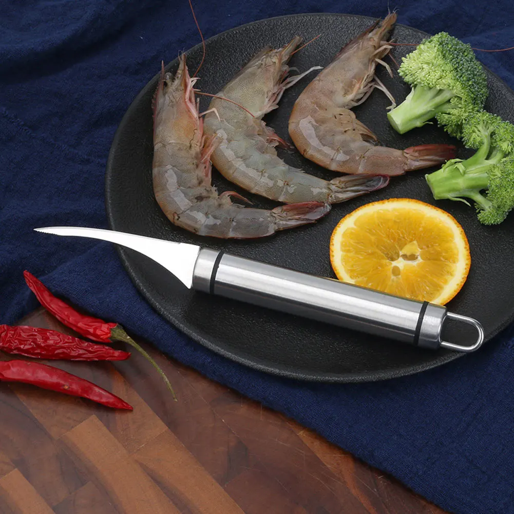 

Shrimp Line Remove Kitchen Tools Lobster Cleaning Peeler Shrimp Intestines Cutting Pry open Oysters Shellfish Practical Seafood