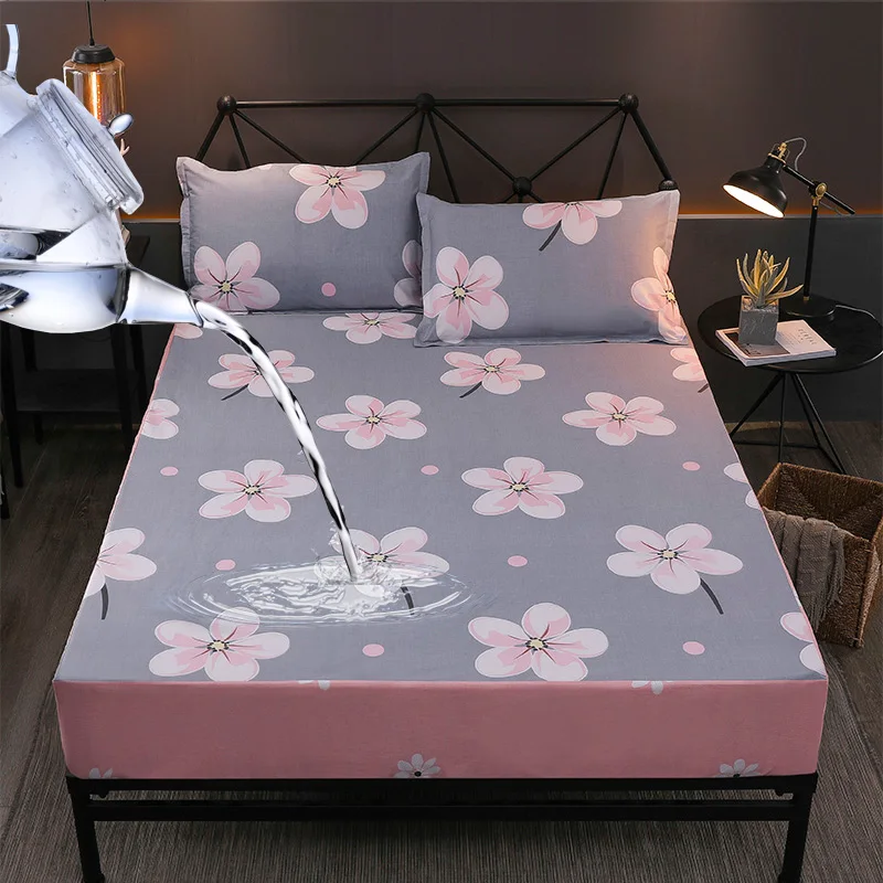 4 Водонепроницаемое и дышащее постельное белье из хлопка с принтом для детских постельных принадлежностей для ухода за пожилыми людьми, чехол для кровати может лучше защитить ваш матрас - Цвет: 4