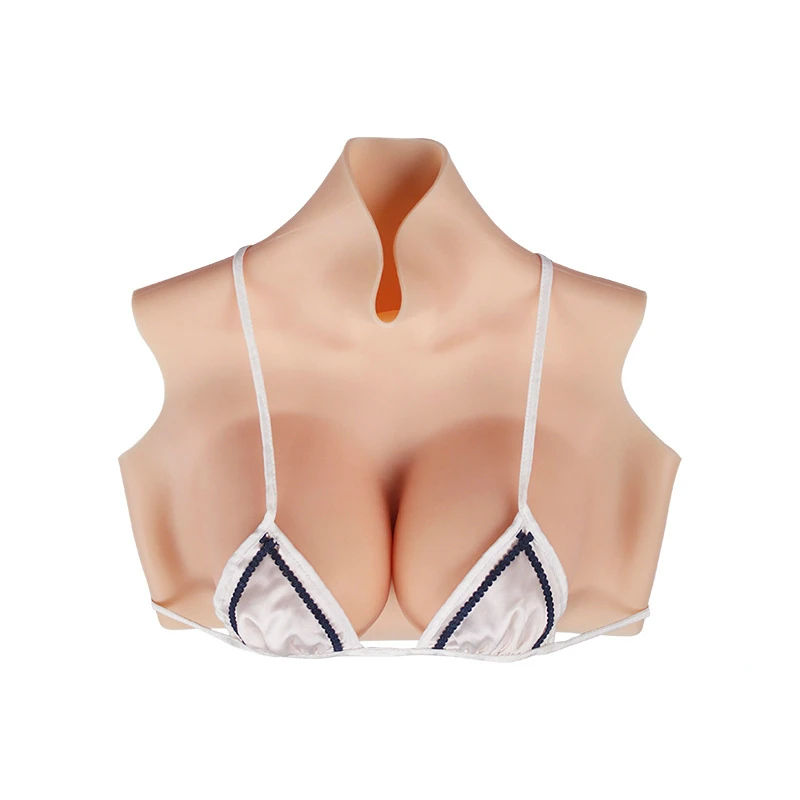 Silicone Breast High Neck Hollow Breast Implant High Elastic Fake Breasts Fake Breasts Disguise Fake Breasts Multi Cups