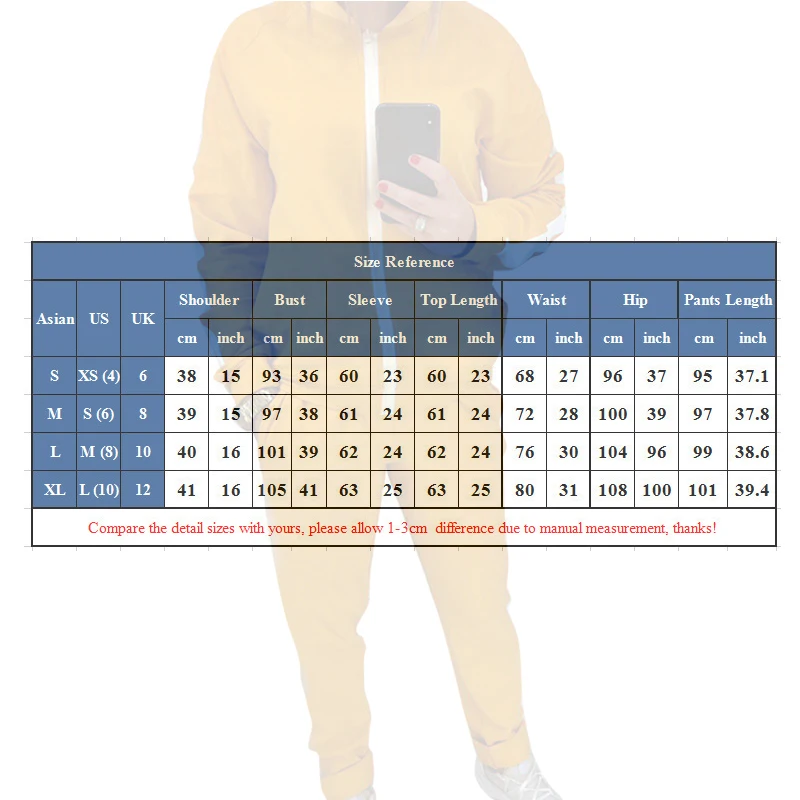 Autumn Women Tracksuits Sports Suits Zipper Coat Hoodies Sweatshirts Pants Running Set Fleece Sportswear Warm Sports Clothing