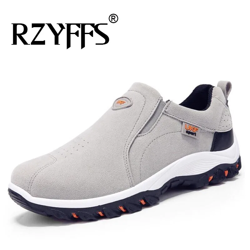 New Autumn Men Sneakers Slip On shoes Male Suede Leather Lazy loafers flats casual HB-18Z | Обувь