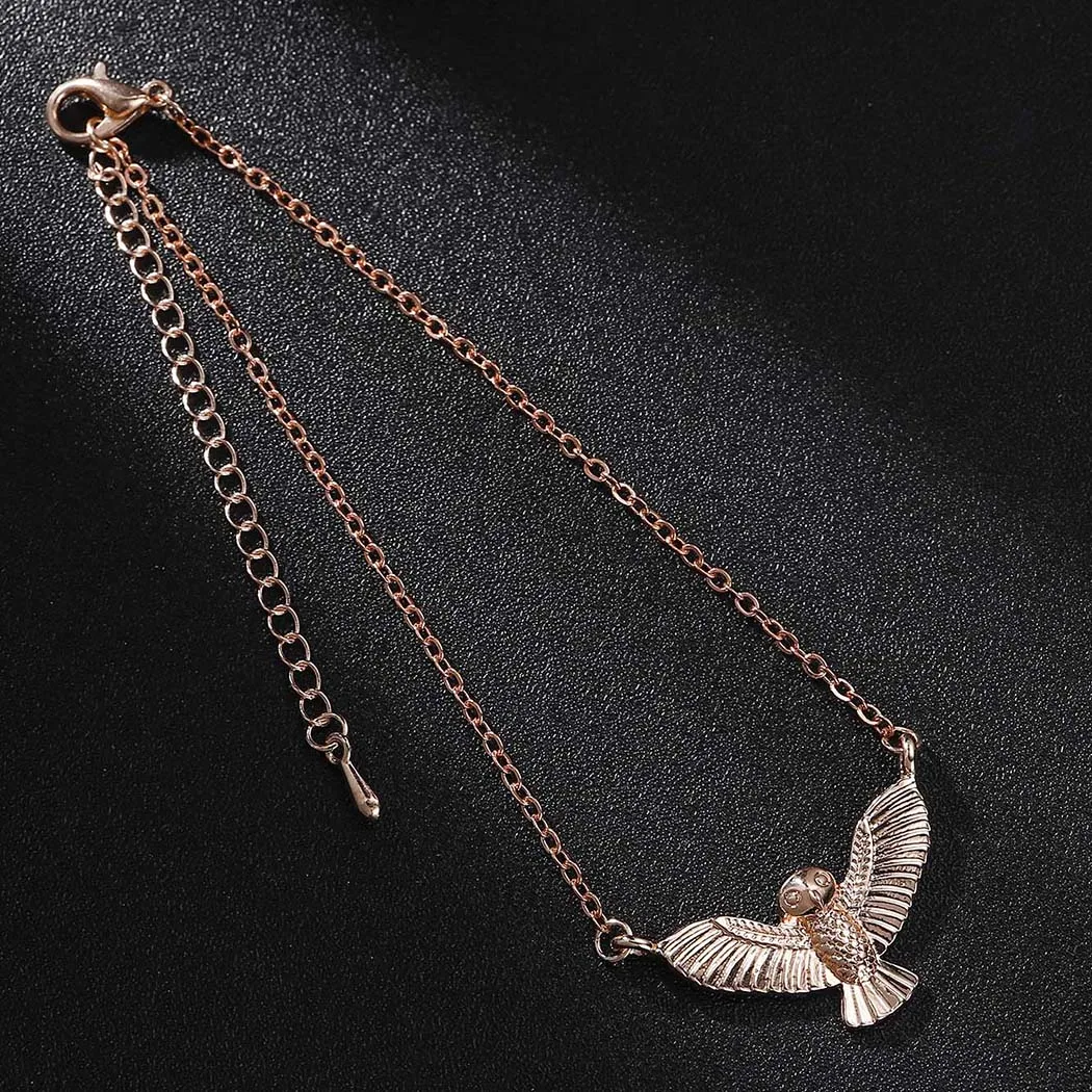 Kinitial Нержавеющая сталь браслеты Сова для Для женщин простой манжеты