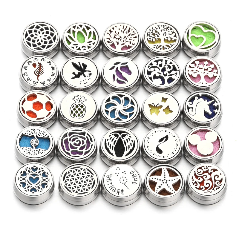 Зажим-медальон для ароматерапии 12 мм из нержавеющей стали | Украшения и