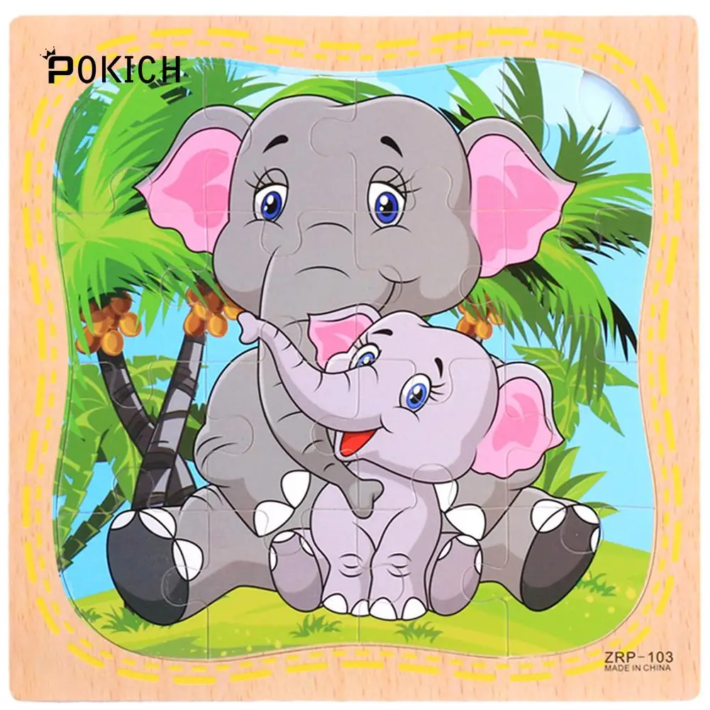 Pokich деревянные пазлы Игрушки 16 шт. дети радость Превосходное качество