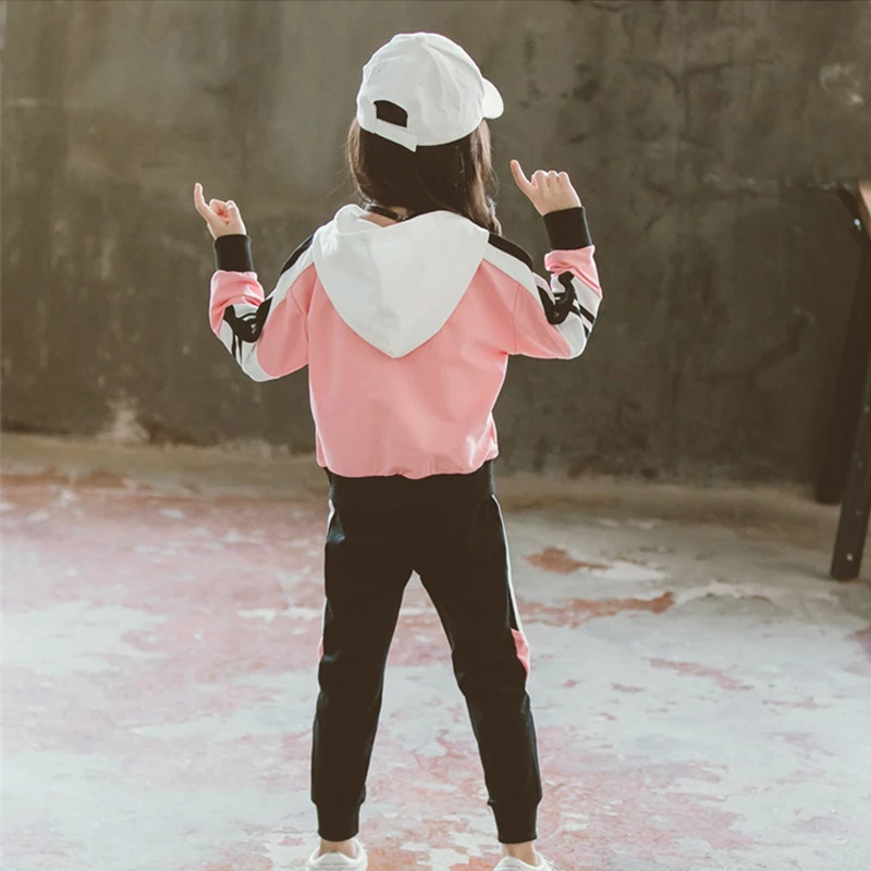 Спортивный костюм для девочек спортивный детская модная куртка в полоску