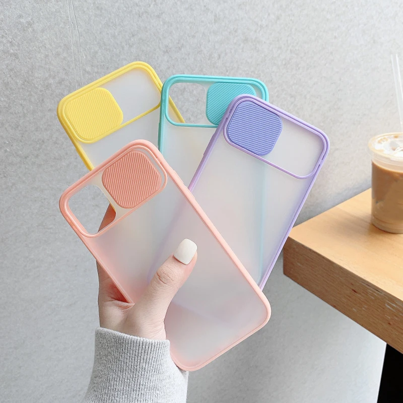 

Candy Color Camera Lens Protection Phone Cover For iPhone 12 Mini 11 Pro Max X XR XS Max 7 8 7Plus Hard PC Back Cases