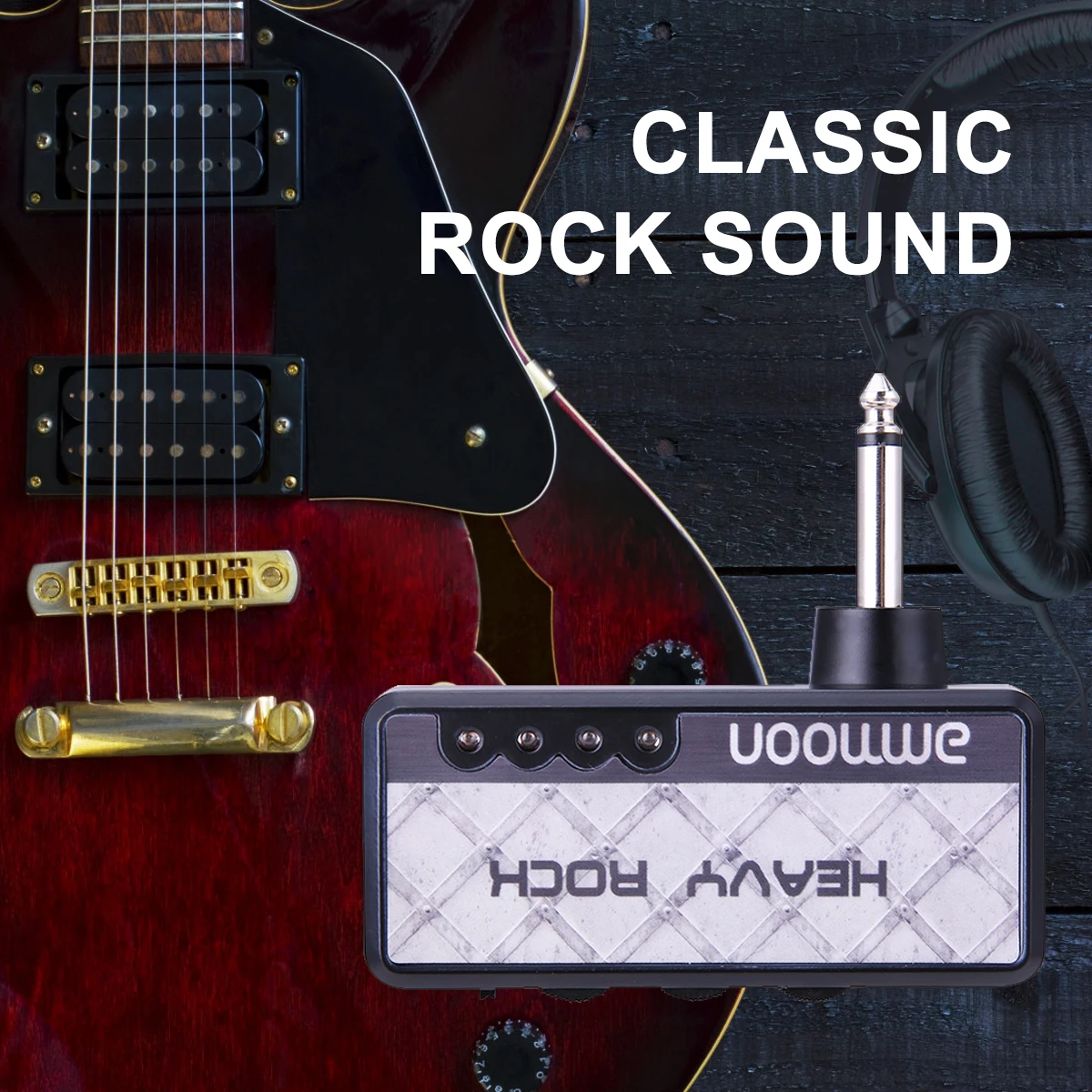 ammoon Portable Effector Guitar Headphone Amplifier Mini Rechargeable Musical Instruments Electric accessories | Спорт и развлечения