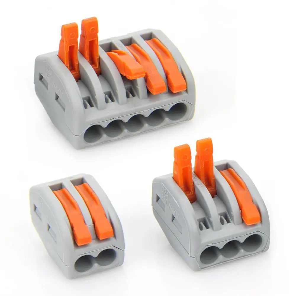 10/20/30pcs New Universal Cable wire Connectors 222 TYPE Fast Home Compact Connection push in Wiring Terminal Block PCT-212 | Инструменты