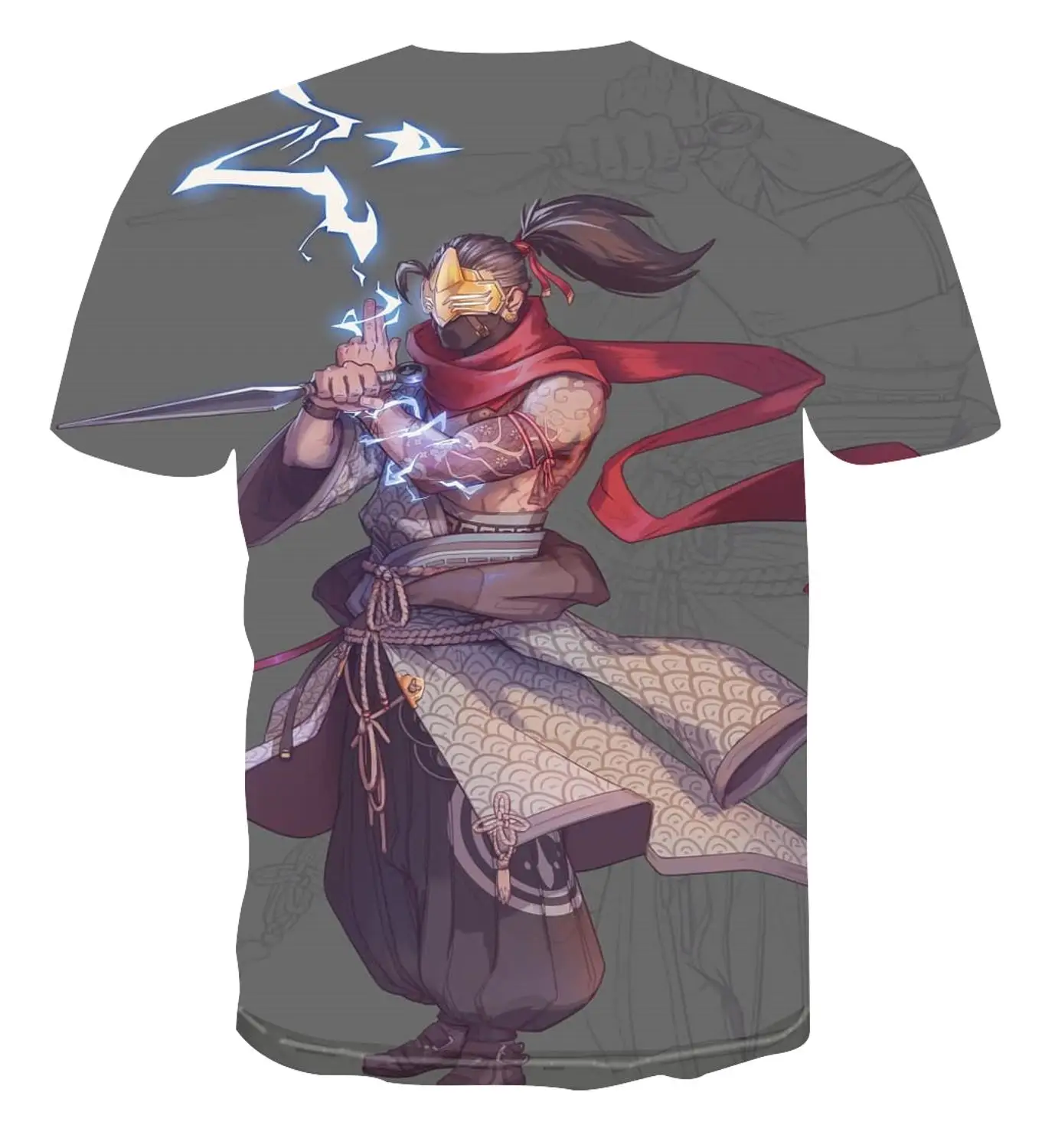 2020 модная Популярная 3D футболка с рисунком воина из мультфильма мужская