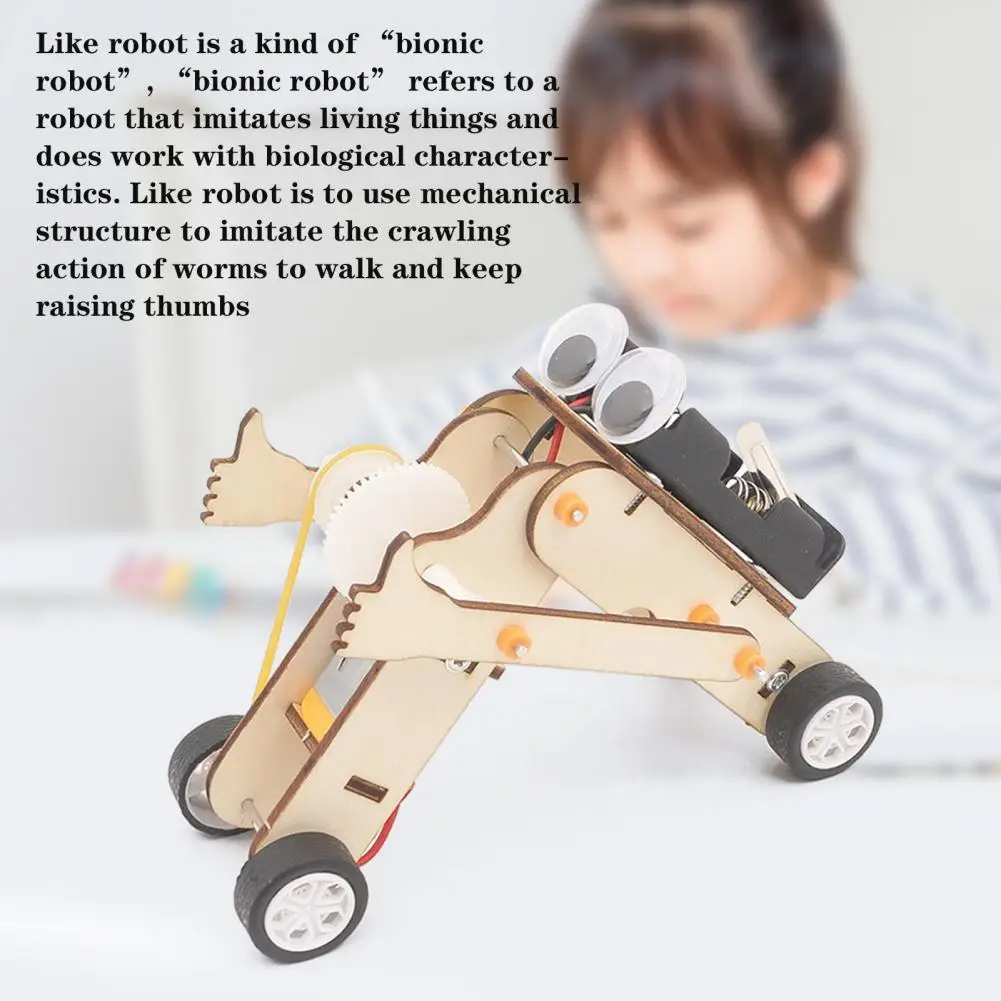 

Высокотехнологичный робот-эксперимент из дерева, научный передвижной деревянный эксперимент, для студентов, 1 комплект