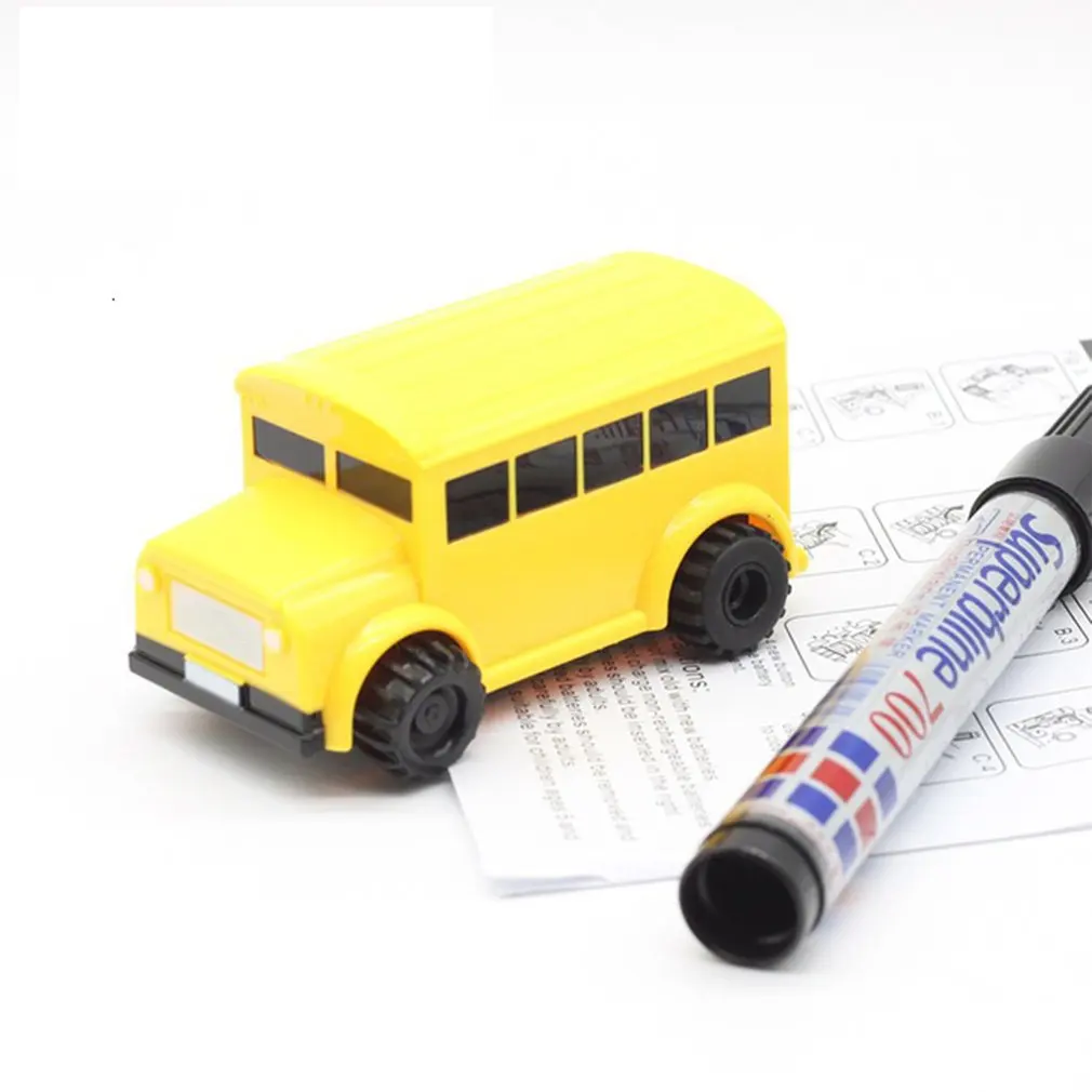 Free Delivery Magic Pen Inductive Car Truck Follow Any Drawn Black Line Track Mini Toy Engineering Vehicles Educational Boy | Игрушки и