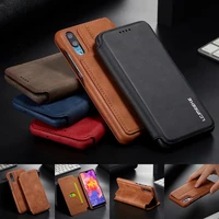 retro ultra slim leather case flip cover for iphone se 11 pro xs max xr 8 7 6s 6 plus card holder stand coque capas phoneprotect