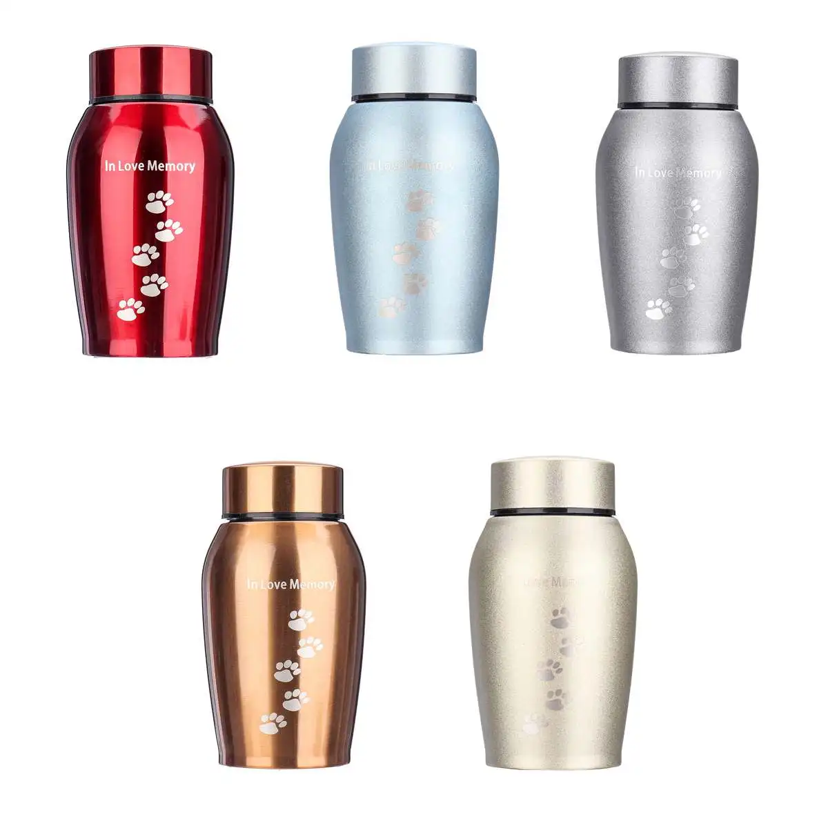 250 мл золото/серебро Нержавеющая сталь урны для домашних животных собака Кот