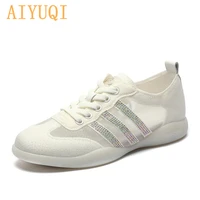 sneakers women summer 2021 new breathable mesh lace up female casual shoes rhinestone student shoes women
