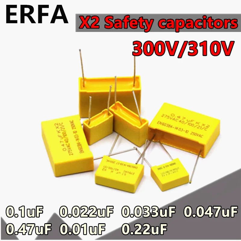 10 шт./лот X2 предохранительные конденсаторы 300 В переменного тока 0 1 мкФ Ф 022 033