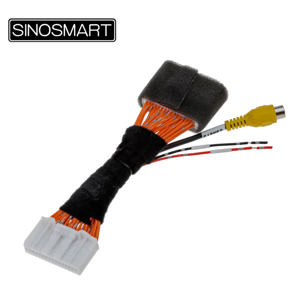 SINOSMART C32D 32 Pins Reversing Camera Connection Cable for Renault Kadjar OEM Monitor without Damaging the Car Wiring