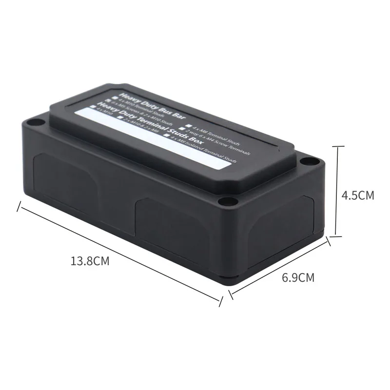 

New Heavy-Duty Modular Design Dual 300A 48Vdc bus bar 2 x M10 6 x M5 RV Cable organizer box General ship modification for RV
