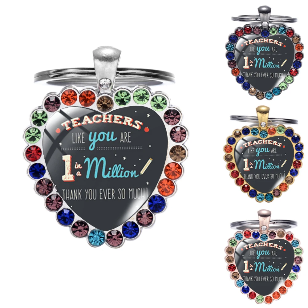 Брелок стразы из стекла с кабошоном в виде капли воды цитатами учителя