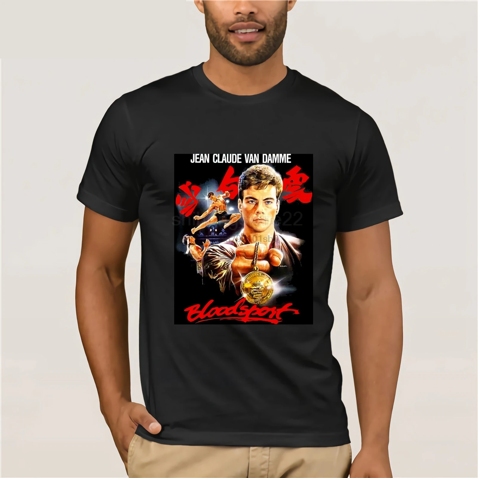 Bloodsport постер фильма Жан Клода Ван Дамм Ver 1 крутая футболка Размеры S до 3XL|Мужские