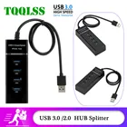 TQQLSS 4 порта USB 2,0 HUB Высокоскоростной разветвитель HUB Высокоскоростной многофункциональный адаптер для настольного ПК ноутбука USB 2,0 HUB
