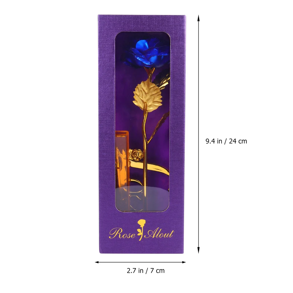 

1 Set Valentine's Day Gold Foil Rose Decor Festival Creative Rose Gift Box