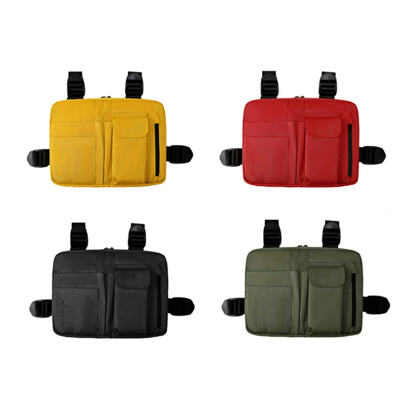 Жесткая нагрудная сумка в стиле хип хоп тактическая уличная с маленьким красным