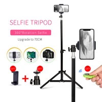 photography selfie light tripod stand with 14 screw head bluetooth compatible remote phone clip portable for mini photo studio