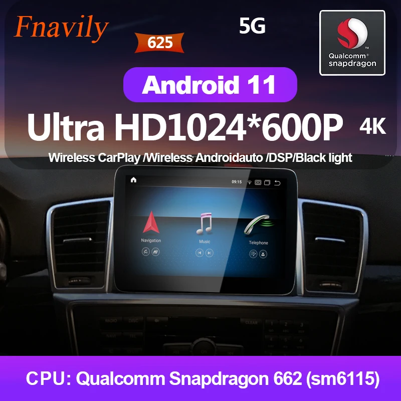 Fnavily Android 11 автомобильное радио для Mercedes Benz ML W166/GL X166 ML320 ML350 ML400 ML500 NTG 4 5 Авторадио