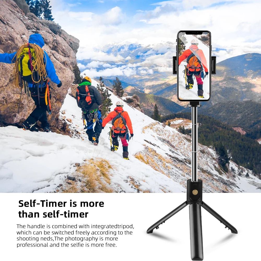 MountDog Беспроводная Bluetooth Выдвижная селфи палка для iphone xiaomi телефон мини штатив ручной монопод затвор