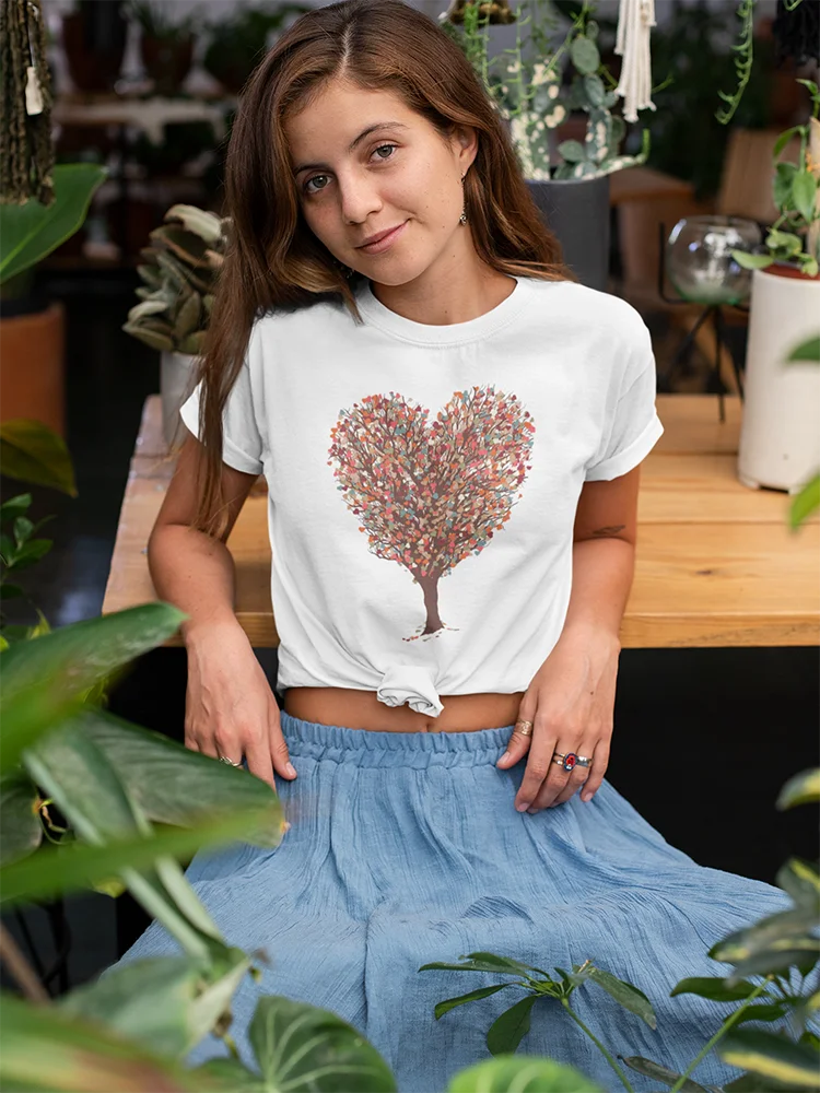 

Yeskuni Couple Tree T Shirt Fashion European Streetwear Summer Short Sleeve Ropa Tumblr Mujer 2022 New Young Casual Aesthetic